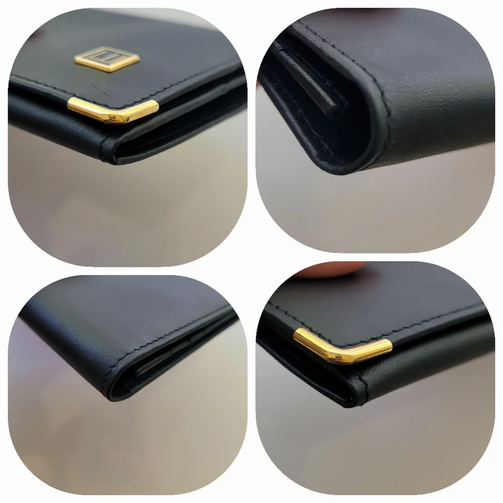 Dunhill Black Long Bifold Wallet
